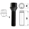Radschraube M14x1.5 , Gewindelänge: 45mm, Kegelbund, SW17, Produktbild-Vorschau 2