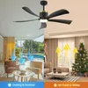 ZELURXX Deckenventilator mit LED Licht, 52 Zoll, Schwarz Produktbild-Vorschau 3