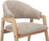Stuhl mit Armlehnen 2er-Set - Bouclé-Stoff & Kautschukholz Produktbild-Vorschau 6