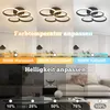 A collage showing a modern LED ceiling light with adjustable color temperature and brightness, presented in a living room setting. Náhľad obrázku produktu