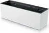 A white rectangular planter with a black interior, shown from a slightly elevated angle on a white background. Produktbild-Vorschau