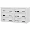 6-fach Briefkastenanlage Grau Ral 7035, 25 cm Tiefe, 6er Produktbild-Vorschau 1