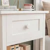 Holz-Nachttisch mit Schublade und 2 Ablagen, modern, 45 cm Produktbild-Vorschau 3