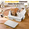 Litière pour chat Peviasot XXL en acier inoxydable, Voir les images du produit 2