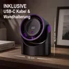 Stolní a nástěnný ventilátor, černý, s baterií, 5 Náhled obrázku produktu 7
