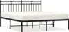 vidaXL Postel s čelem kovová černá 160x200 cm Náhled obrázku produktu 1