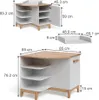 Table à langer Vitalispa Malia Blanc/Artisan 85x85.2cm avec Voir les images du produit 3