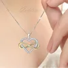 Unendlichkeit Herz-Anhänger Set Gold Halskette I Echtschmuck 50cm Produktbild-Vorschau