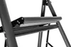 A close-up view of the dark gray aluminum folding step stool. Produktbild-Vorschau