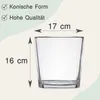 Vaso rotondo in vetro decorativo Ø 17 x 16 cm conico, Anteprima dell’immagine prodotto 2