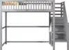 MODFU Hochbett Kinderbett 90x200cm mit Rausfallschutz, Produktbild-Vorschau 7