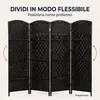 IvoQ Separé Nero – Divisorio per ambienti – 4 pannelli – Anteprima dell’immagine prodotto 4