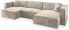Masseno Ecksofa SARMO M mit Schlaffunktion U-Form, Sofa mit Produktbild-Vorschau 2