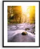 Gerahmtes Poster - Schwarzer Rahmen - Herbst Wald Berg Produktbild-Vorschau 1