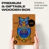 UNIDRAGON 186-tlg. Holzpuzzle Charming Owl Medium 21x35 cm Produktbild-Vorschau 18
