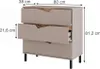 Commode avec tiroirs Vicco Marelle Greige/Artisan 80x81.2cm Voir les images du produit 3