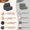 Comparison of a folding sofa bed with its features versus a competitor's product. Produktbild-Vorschau