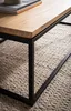 WOHNLING Couchtisch 120x60x40 cm Akazie Massivholz Metall Produktbild-Vorschau 5