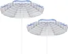 Two striped beach umbrellas are shown against a white background. Produktbild-Vorschau