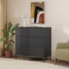 Kommode 'Nykapin' mit 3 Schubladen 80 x 80 x 40 cm Schwarz Produktbild-Vorschau 1
