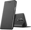 A black flip case for a Huawei Mate 20 Lite phone is shown from a slightly elevated angle, with the phone inside the case visible from the back. Produktbild-Vorschau