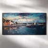 Wanduhr Bürouhr Leinwand Bild Geräuschlos 60x30 Gemälde See Produktbild-Vorschau 2