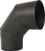 Kaminrohrbogen 90° fest ohne Tür Ø150mm schwarz Produktbild-Vorschau 3