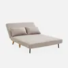 sweeek - 2-Sitzer-Sofa mit Stoffbezug, Holzfüße - Beige Produktbild-Vorschau 5