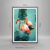 Gerahmtes Poster - Schwarzer Rahmen - Rosa Flamingos Wasser Produktbild-Vorschau 5