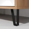 CALICOSY - Meuble TV 2 portes et 2 niches blanc mat L183 cm Voir les images du produit 7