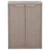 Gartenschrank Braun 65x45x88 cm PP Holz-Optik Produktbild-Vorschau 2