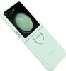 A mint-colored Samsung Galaxy Z Flip5 phone case with a ring holder is shown against a white background. Náhľad obrázku produktu