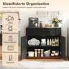 COSTWAY Sideboard, armoire de cuisine avec plan de travail, Voir les images du produit 4