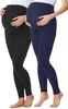 Be Mammy Damen 2er Pack Lange Umstandsleggings aus Produktbild-Vorschau 1