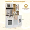COSTWAY Cuisine pour enfants, cuisine en bois avec 10 Voir les images du produit 3