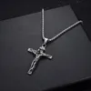 Kreuz Halskette Herren Edelstahl Jesus Anhänger 61 cm Produktbild-Vorschau 7