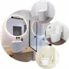 A collage of bathroom fixtures, including toilets and a sink with a mirror. Produktbild-Vorschau