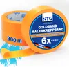 6 X NTG Goldband 50 Meter 30 mm breit Malerkrepp Kreppband Produktbild-Vorschau 1
