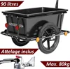 MONZANA® Remorque de vélo cuve 90L amovible bâche pratique Voir les images du produit 1