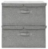 vidaXL Boîtes de rangement 2 pcs. tissu 50x30x25 cm gris Voir les images du produit 10
