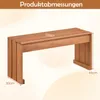 Banc de jardin COSTWAY sans dossier, banc en bois résistant Voir les images du produit 3