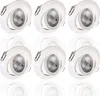A set of six white LED recessed ceiling lights arranged in a grid. Produktbild-Vorschau
