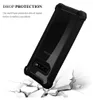 A black phone case is shown falling onto a cracked surface, illustrating drop protection. Anteprima dell’immagine prodotto