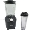 A black Philips blender with a glass jug and a separate plastic travel cup on a white background. Anteprima dell’immagine prodotto