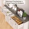 Credenza BEALIFE con 4 ante | 140x40x90 cm | MDF con angoli Anteprima dell’immagine prodotto 4