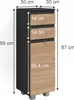 Střední skříňka Vicco J-Shape Zlatý mocný dub 30 x 95 cm, Náhled obrázku produktu 7