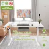 A white standing desk with a monitor, keyboard, and mouse in a home office setting. Anteprima dell’immagine prodotto
