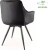 Chaise de salle à manger rembourrée WALLIS – noir / noir Voir les images du produit 7