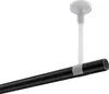 A black curtain rod is shown attached to a white ceiling mount. Produktbild-Vorschau