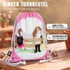 HECKBO Pferde Turnbeutel für Mädchen | Sportbeutel mit Produktbild-Vorschau 7